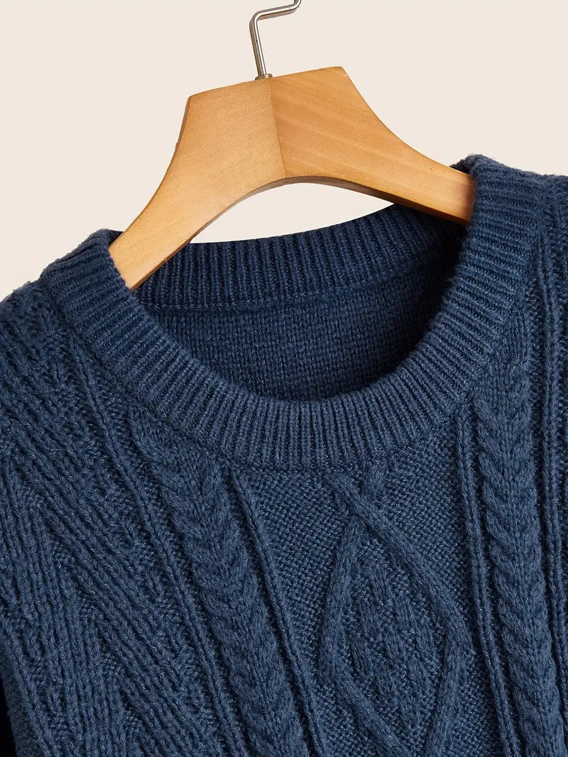 Men's casual cable jumper