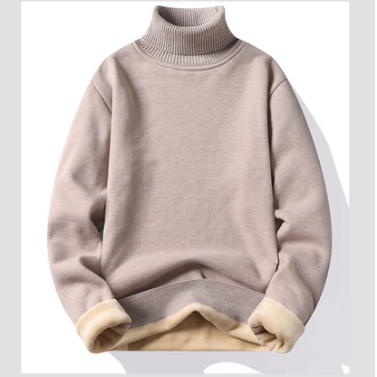 Men's lined turtleneck jumper | Warm winter jumper