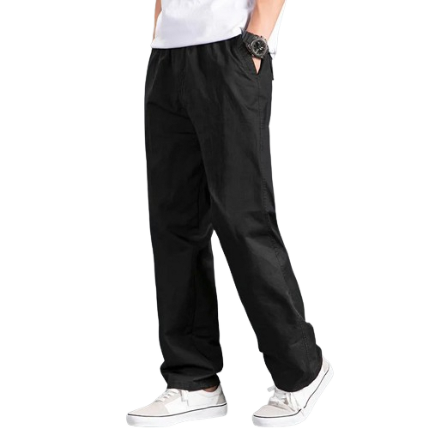 Grey oversized straight cut cargo trousers for men