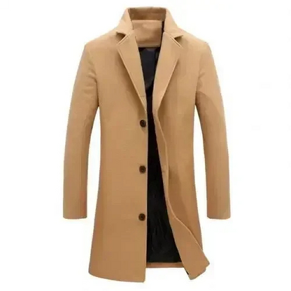 Classic men's coats - Slim wool coat with single-breasted design