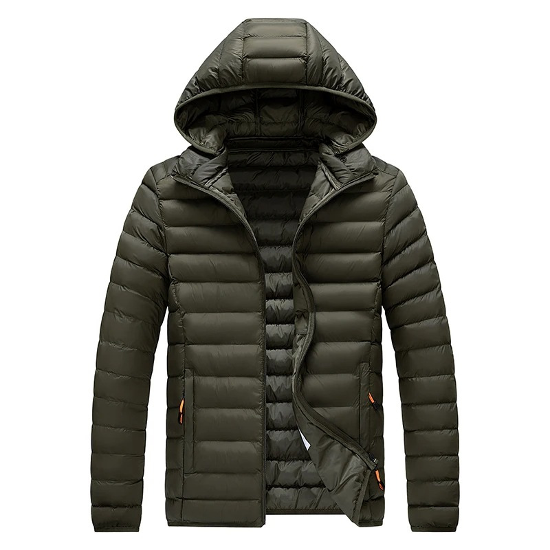 Men's quilted transition jacket - With hood, Lightweight, Warm