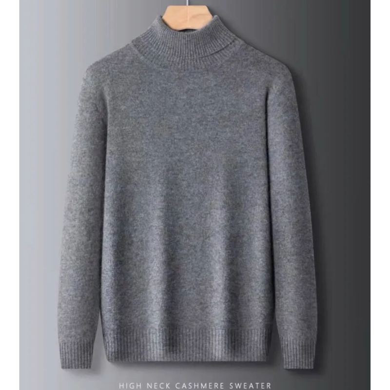 Men's turtleneck jumper - Classic turtleneck jumper made from the finest wool