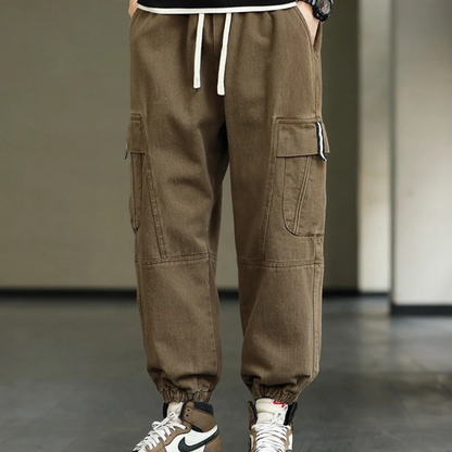 Cargo trousers men - Casual jogging trousers with side pockets, comfortable waistband