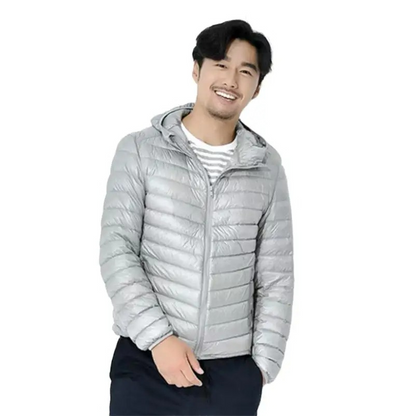 Men's quilted transition jacket - With hood, Lightweight, Warm