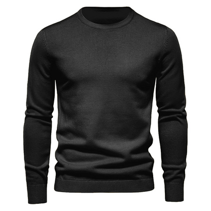 Minimalist round neck men's sweater for timeless style