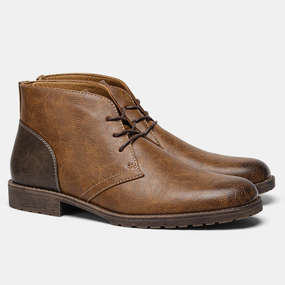 Casual leather chukka boots for men, hardwearing ankle boots