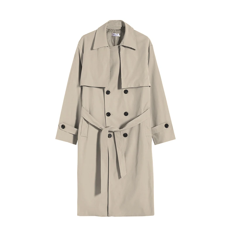 Modern men's coat - Long trench coat with a loose fit