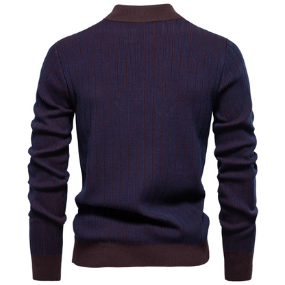 Turtleneck jumper men - Stylish turtleneck jumper with striped pattern