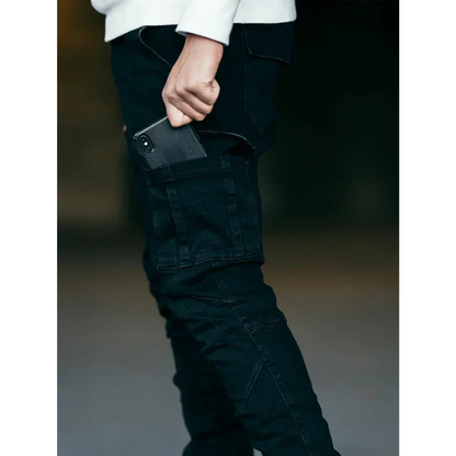 Slim fit cargo trousers for men with pockets - Comfortable stretch jeans