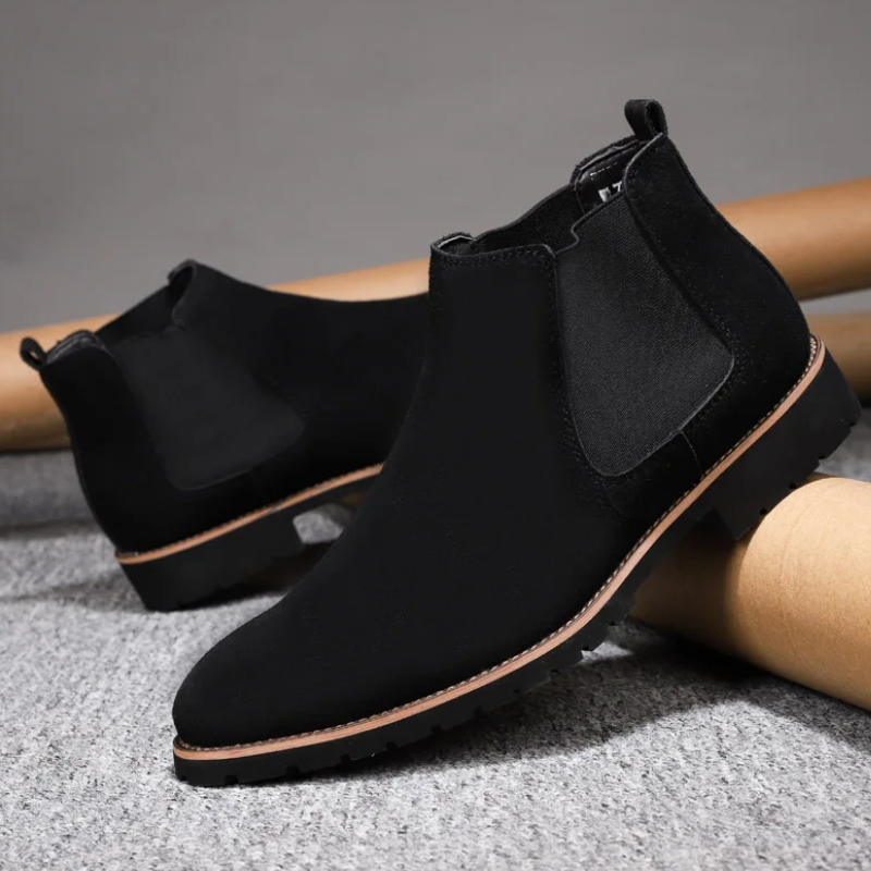 Hardwearing Chelsea boots for men with treaded soles