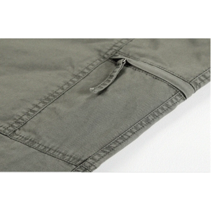 Cargo trousers for men - Light summer trousers with pockets, elasticated waistband