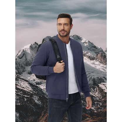 Men's quilted transitional jacket - Bomber jacket, Lightweight, With zip