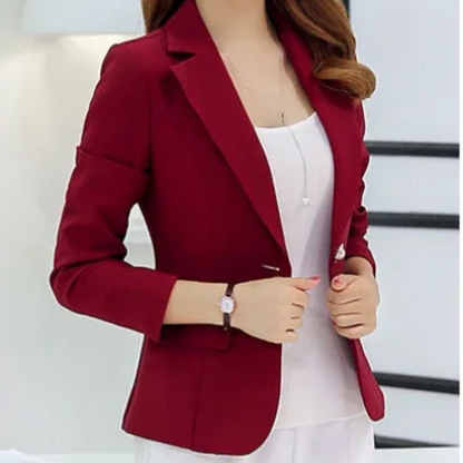 Elegant Ladies Blazer With Ankle Button Closure - Perfect For Office