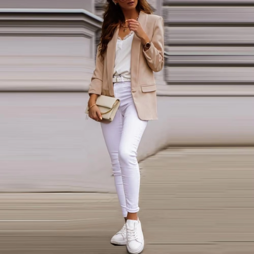 Chic Women's Long-Sleeved Blazer - Perfect For Any Occasion