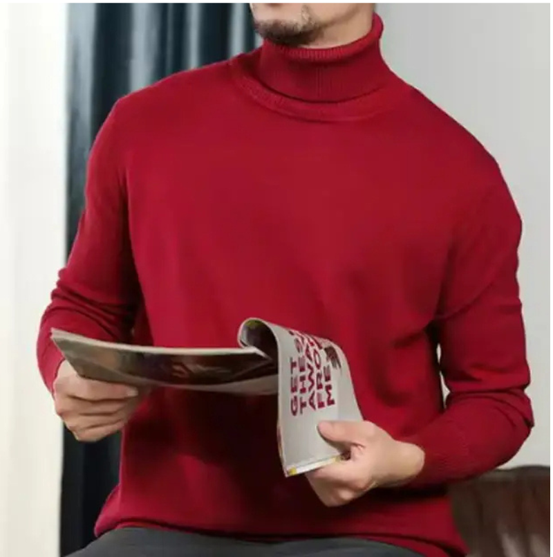 Turtleneck jumper men - Cosy turtleneck jumper in fine knit