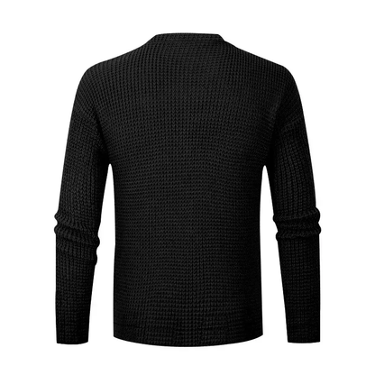 Textured round neck men's trui for casual street style