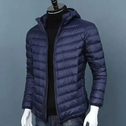 Men's quilted transition jacket - With hood, Lightweight, Casual