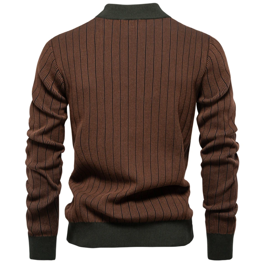 Turtleneck jumper men - Stylish turtleneck jumper with striped pattern