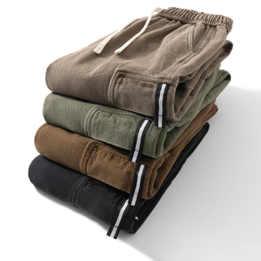 Cargo trousers men - Casual jogging trousers with side pockets, comfortable waistband