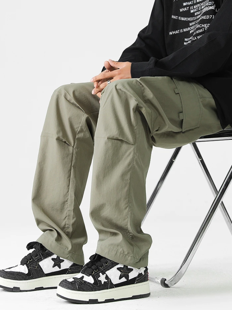 Cargo trousers for men - Wide leisure trousers with side pockets, comfortable fit