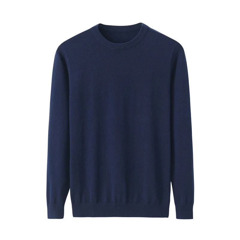 Classic round neck men's sweater with soft fabric for comfort