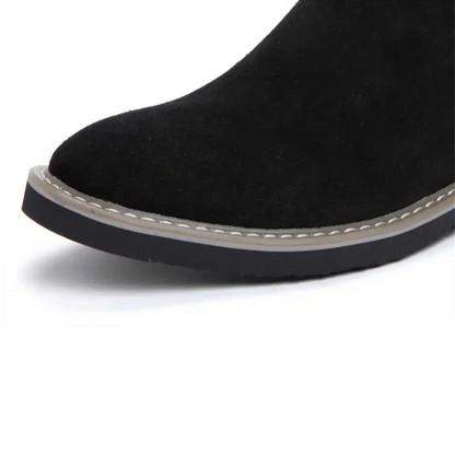 Men's suede chukka boots, elegant Chelsea ankle boots