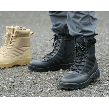 Men's boots with side zip and reinforced toe cap