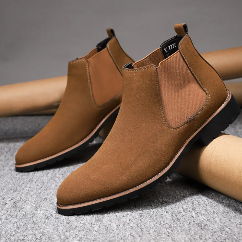 Hardwearing Chelsea boots for men with treaded soles