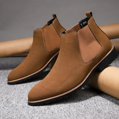 Hardwearing Chelsea boots for men with treaded soles