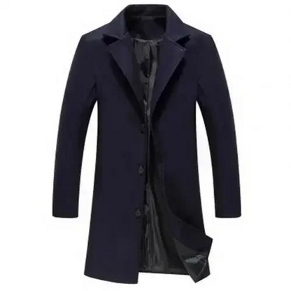 Classic men's coats - Slim wool coat with single-breasted design