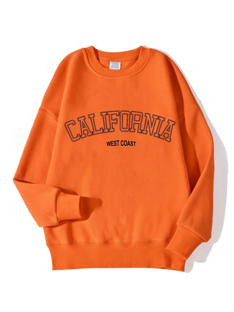 California West Coast Sweatshirt With Oversized Fit - Women's Sweater