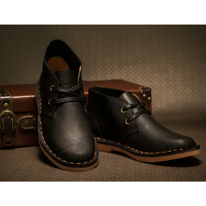 Timeless leather chukka boots for men, comfortable and durable