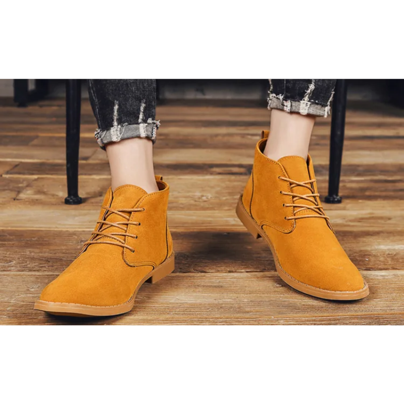 Classic suede chukka boots for men, comfortable casual shoes