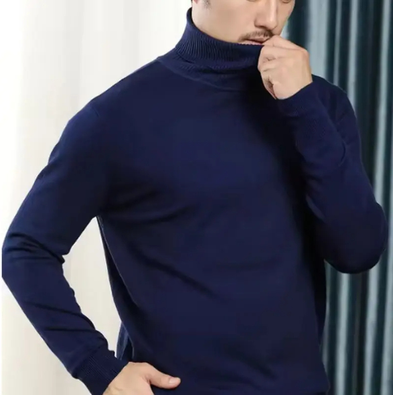 Turtleneck jumper men - Cosy turtleneck jumper in fine knit