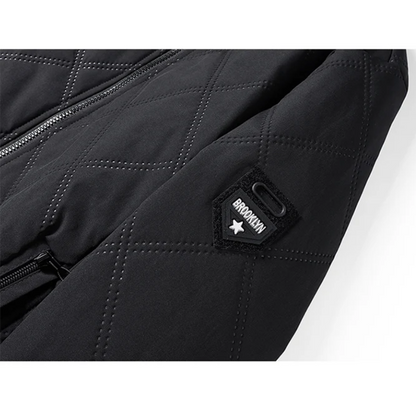 Men's puffer jacket with quilted design and inner lining