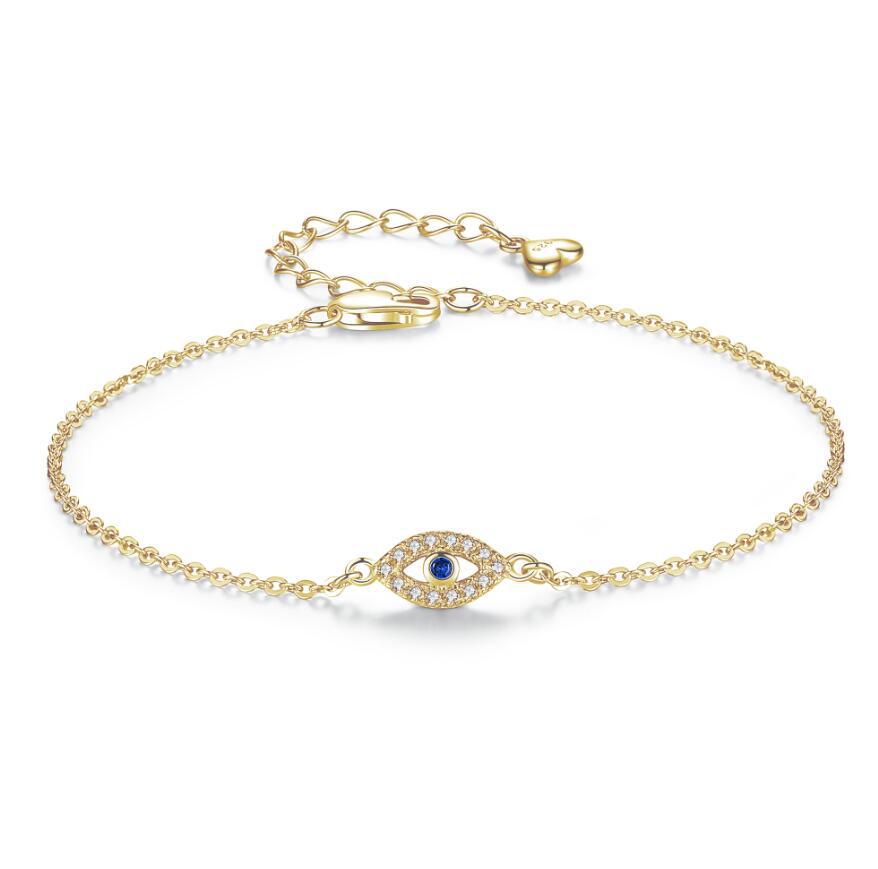 Evil Eye Gold link bracelet