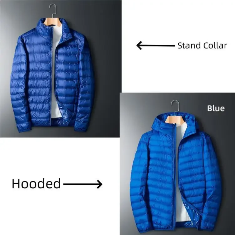 Men's quilted transition jacket - With hood, Lightweight, Casual