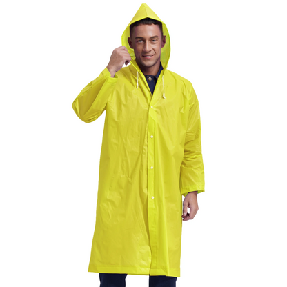 Men's mackintosh long waterproof lightweight with hood