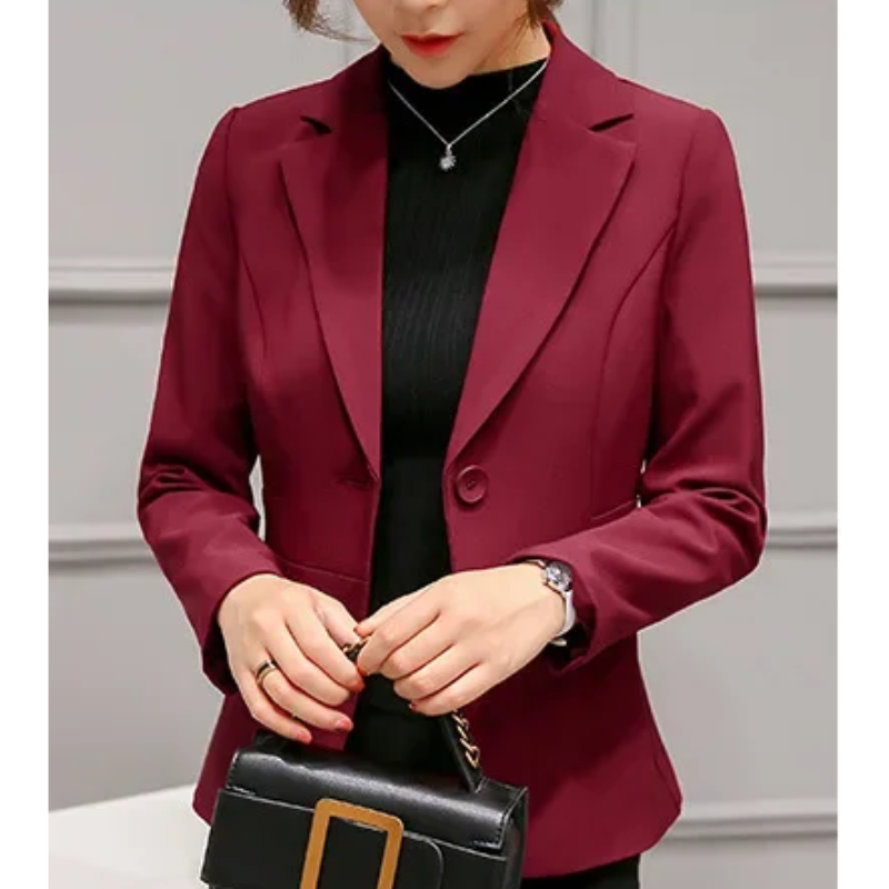 Stylish Women's Blazer With Ankle Button Closure