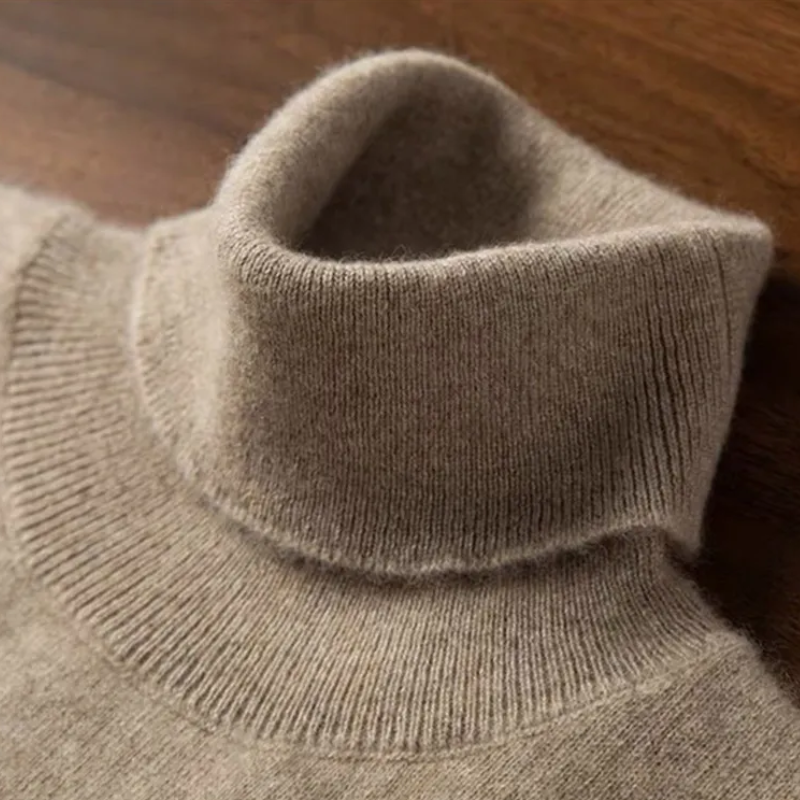 Men's turtleneck jumper - Classic turtleneck jumper made from the finest wool