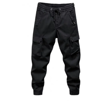 Cargo trousers for men - Robust outdoor jogging trousers with pockets, drawstring