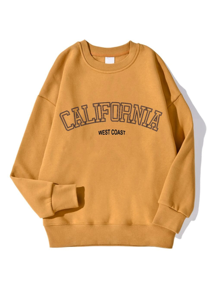 California West Coast Sweatshirt With Oversized Fit - Women's Sweater