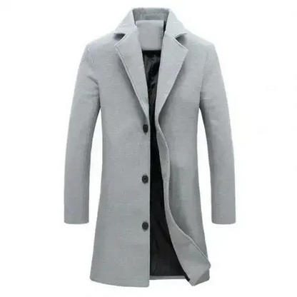 Classic men's coats - Slim wool coat with single-breasted design