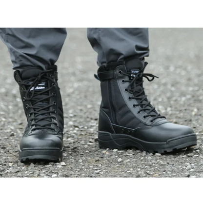 Men's boots with side zip and reinforced toe cap