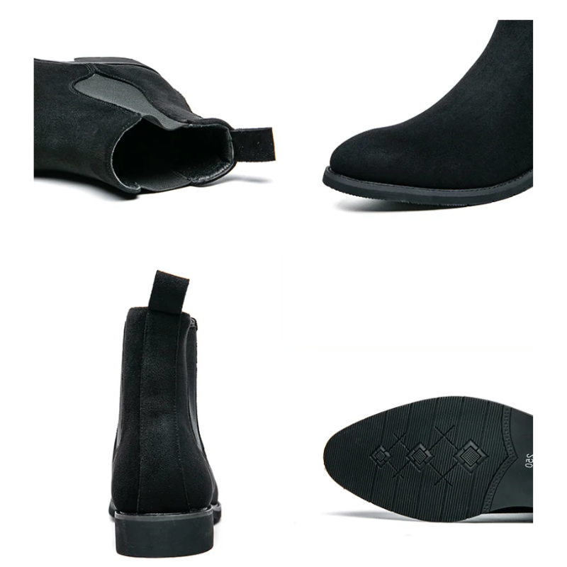 Fashionable suede Chelsea boots for men with elasticated insert