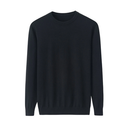 Classic round neck men's sweater with soft fabric for comfort