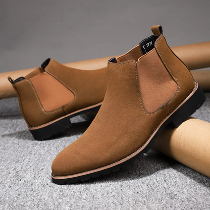 Hardwearing Chelsea boots for men with treaded soles