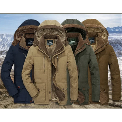 Ice cold - Warm parka jacket for men with soft lining and hood