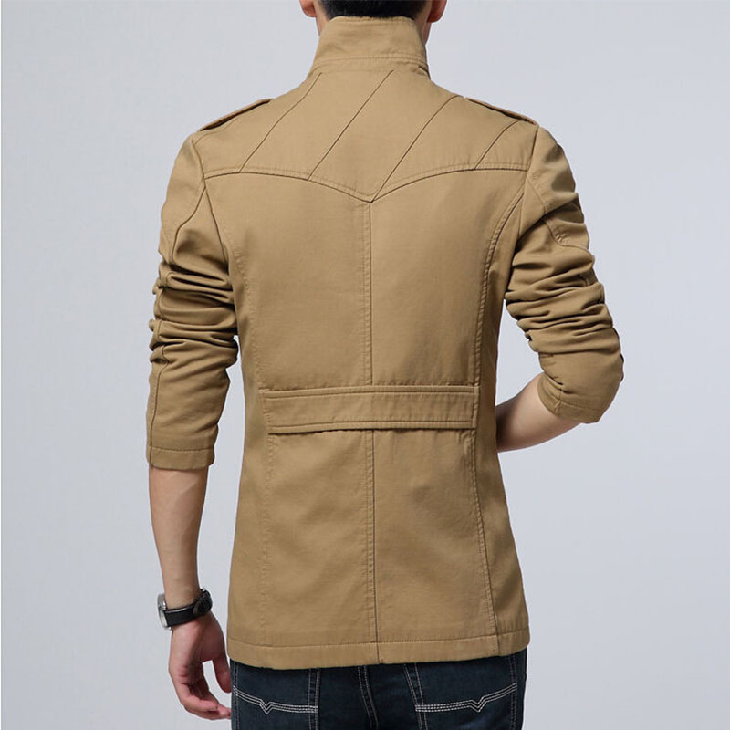 Casual men's coat - Lightweight trench coat with a modern design