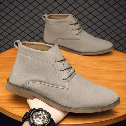 Fashionable suede chukka boots for men, light ankle boots